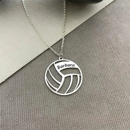 Personalized Name Volleyball Pendant Necklace