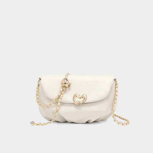 Heart White Chain Cloud Handbag